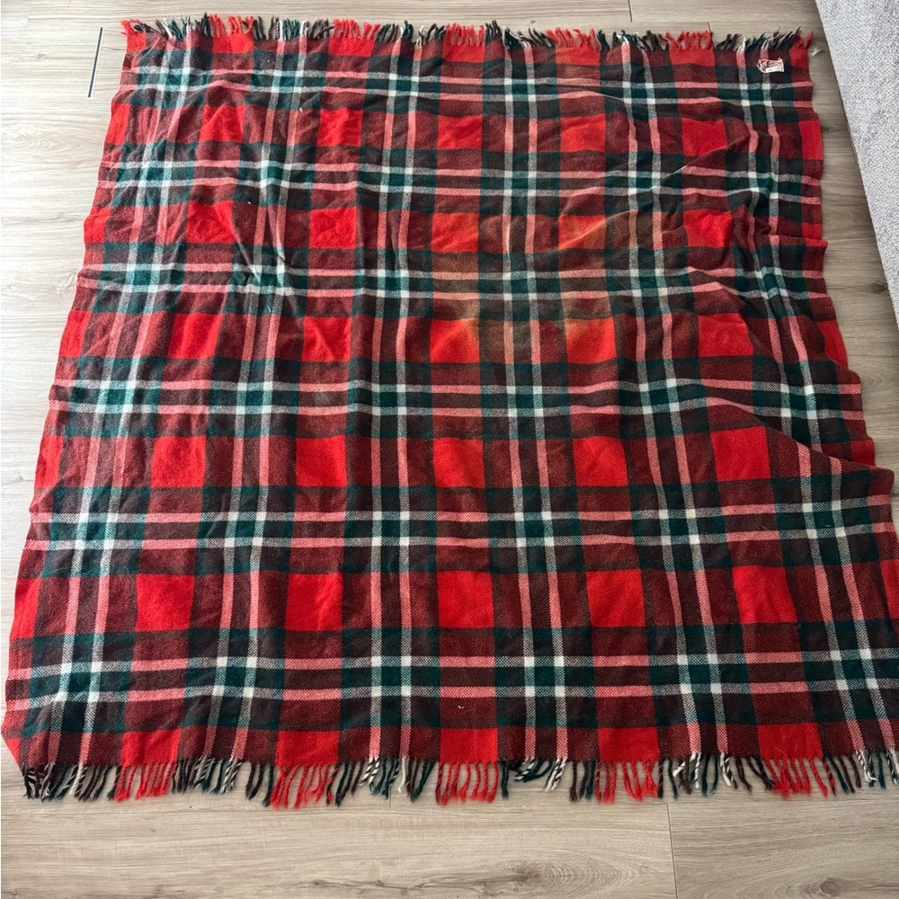 Vintage Ayer’s Rough Rider Plaid Wool Blanket